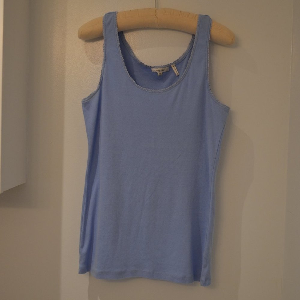 TYLER BOE Baby Blue Cotton Tank, Sz XL